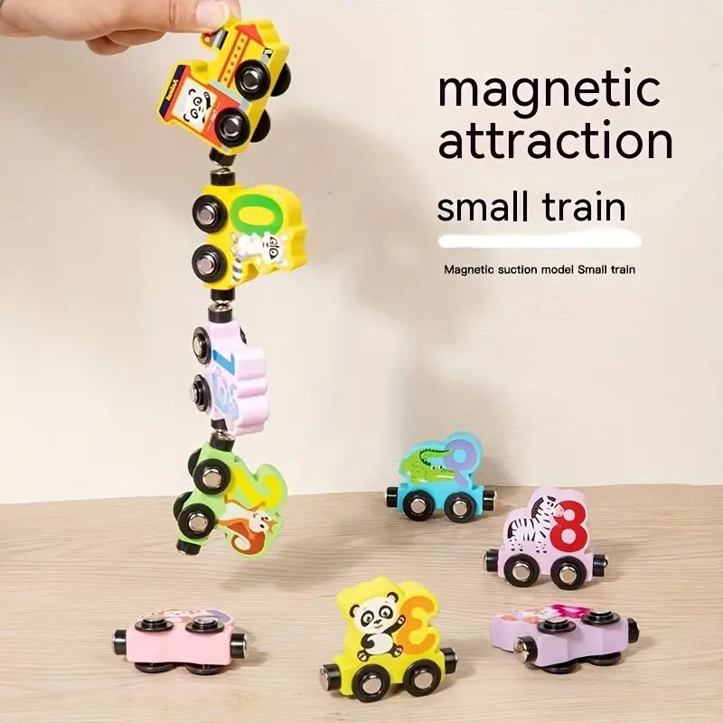 Montessori Educational Toys, Wooden Train Models, Birthday Gifts, Magnetic Wooden Small Train Toy... | Temu Affiliate Program
