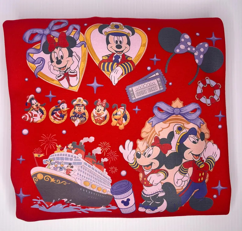 Gildan Heavy Blend Crewneck Sweater pressed with a DTF film print transfer. | Etsy (US)