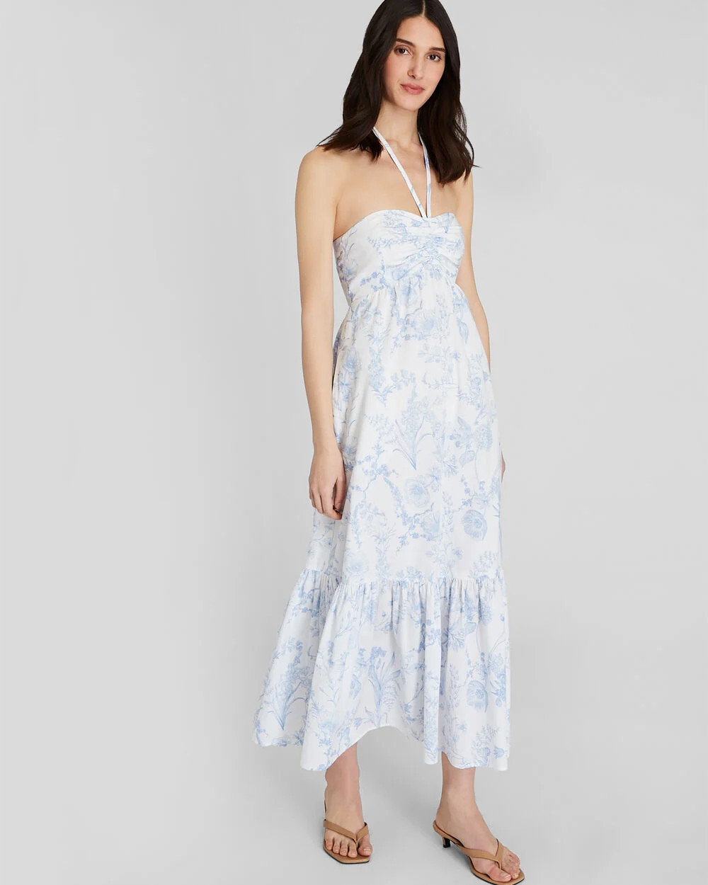 Toile Print Halter Maxi Dress | Club Monaco (Global)
