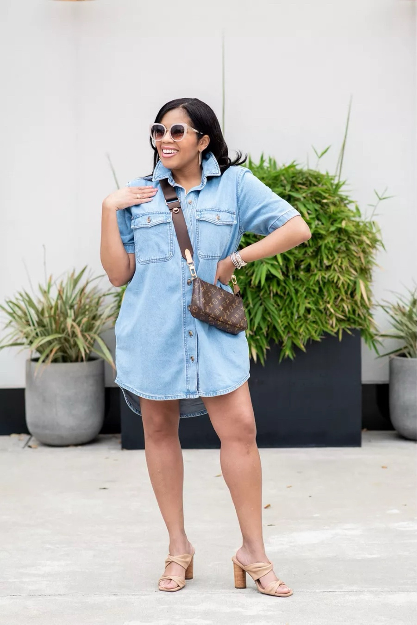 denim shirt dress outfit ideas How to Style Denim Shirt Dress