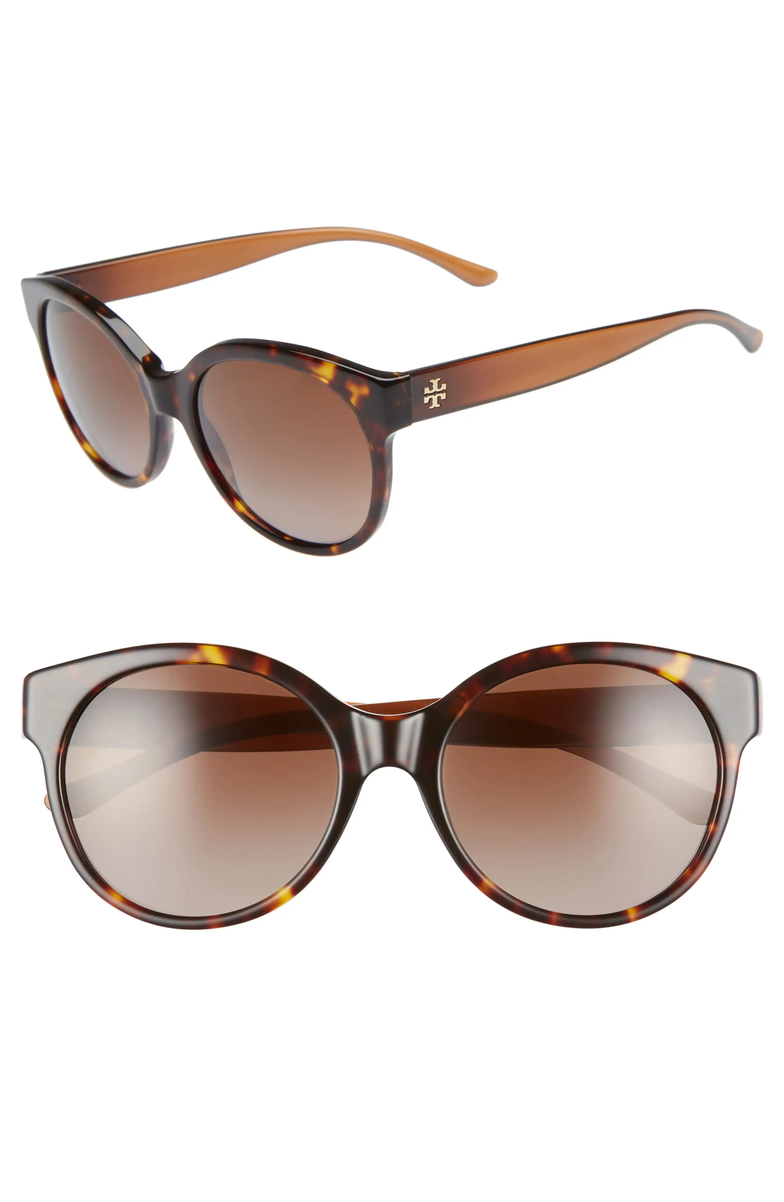 Stacked T 55mm Polarized Round Sunglasses | Nordstrom