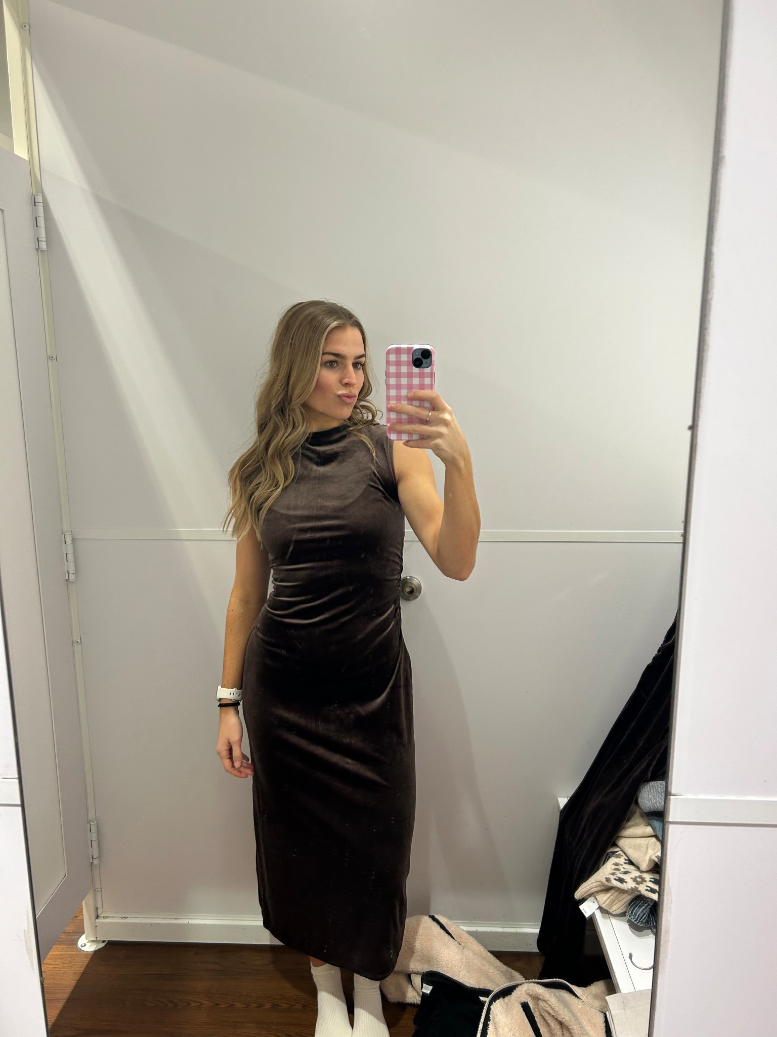velvet brown dress 🤍✨ #fashion #womensfashion #shopping #gap #dress 

#LTKFindsUnder50 #LTKWorkwear #LTKSeasonal