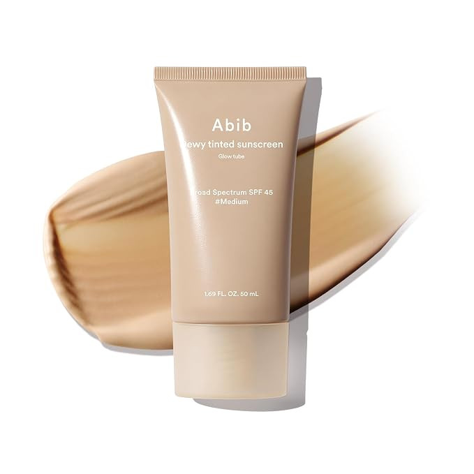 Abib Dewy Tinted Sunscreen SPF 45 (Medium) UV Broad Spectrum, Daily Face Moisturizer Skincare Inf... | Amazon (US)