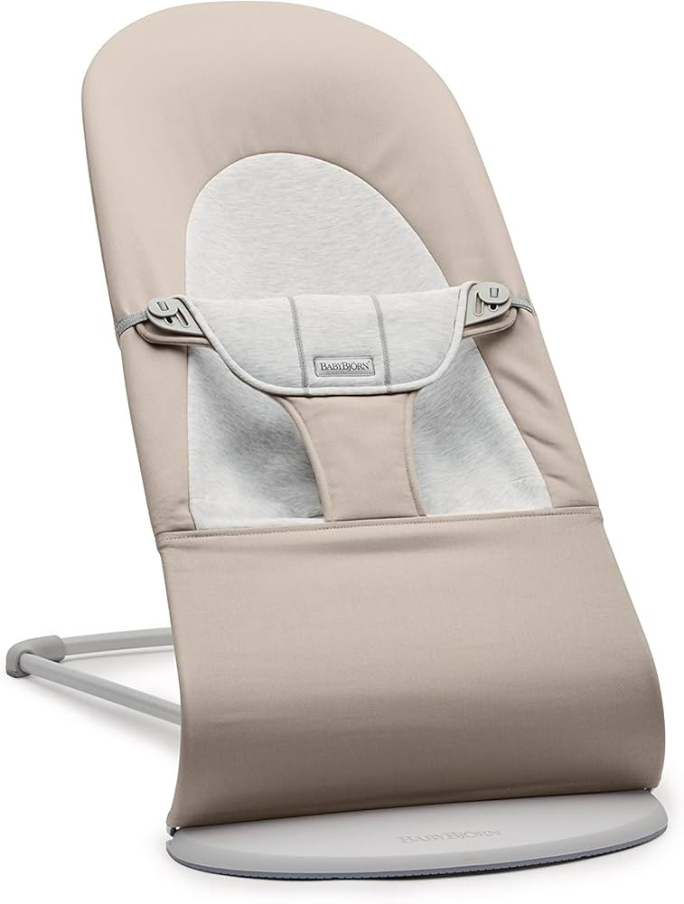 BabyBjörn Bouncer Balance Soft, Light Grey Frame, Cotton/Jersey, Beige/Grey | Amazon (UK)