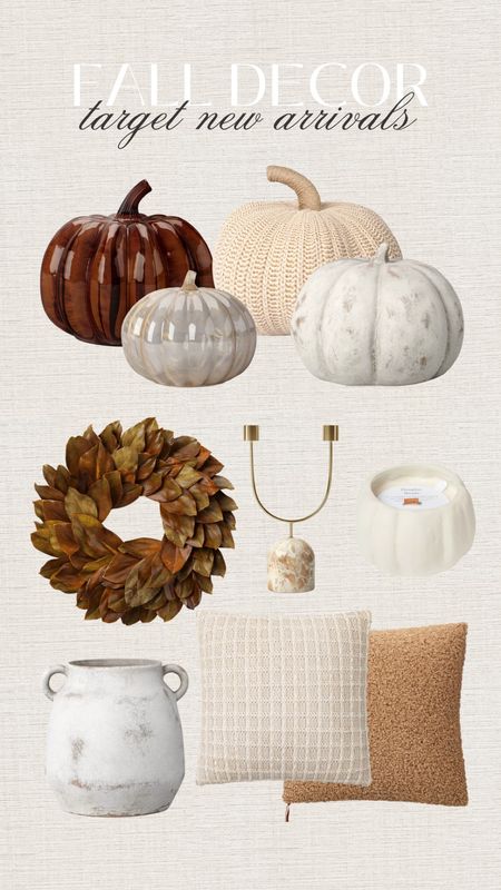 New fall home decor at target! I’m loving these neutral tones🍂🤍

Glass pumpkins, knit pumpkin, ceramic pumpkin, fall wreath, table accents, pumpkin candle, vase, throw pillows, sherpa, neutral decor, threshold, Target home, magnolia wreath, candlestick holder, living room, fancythingsblog

#LTKunder100 #LTKhome #LTKunder50