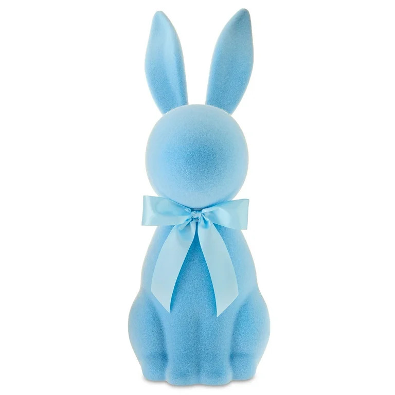 Flocked Bunny Tabletop Decoration, Blue, 27", Easter by Way To Celebrate | Walmart (US)
