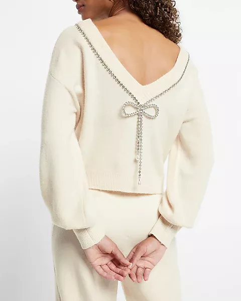 Bow hotsell back sweater