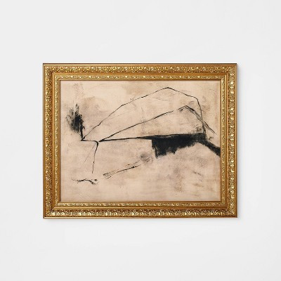 16"x20" Abstract Line Framed Wall Art Gold - Threshold™ designed with Studio McGee | Target