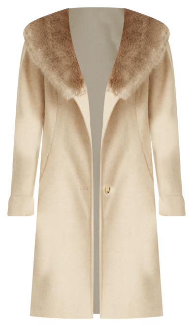 Women's Faux-Fur-Collar Coat | Macy's