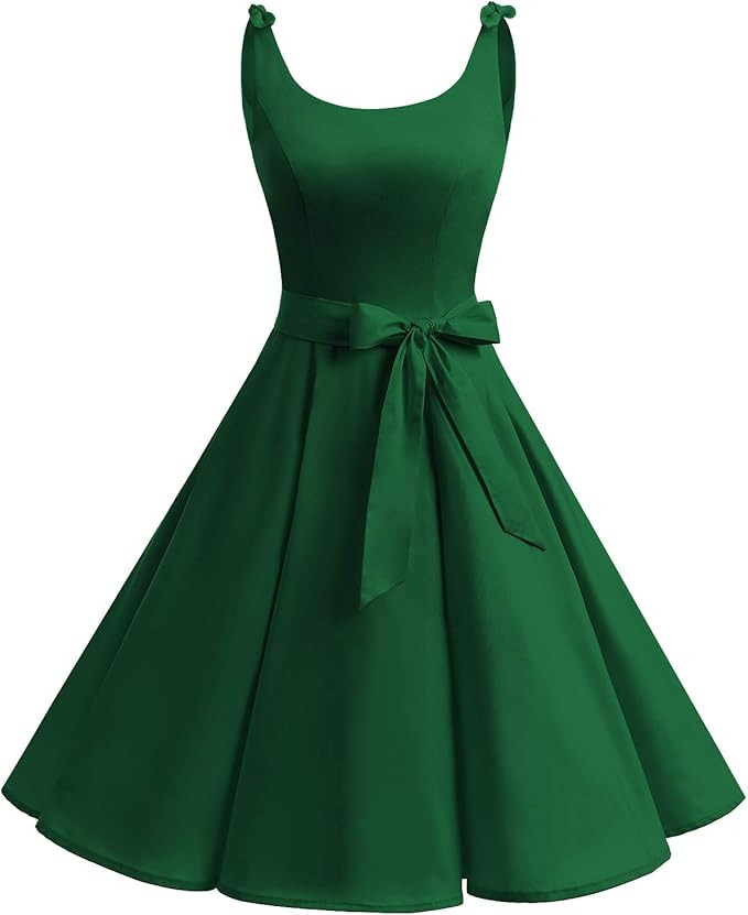 Bbonlinedress 1950's Bowknot Vintage Retro Polka Dot Rockabilly Swing Dress | Amazon (US)