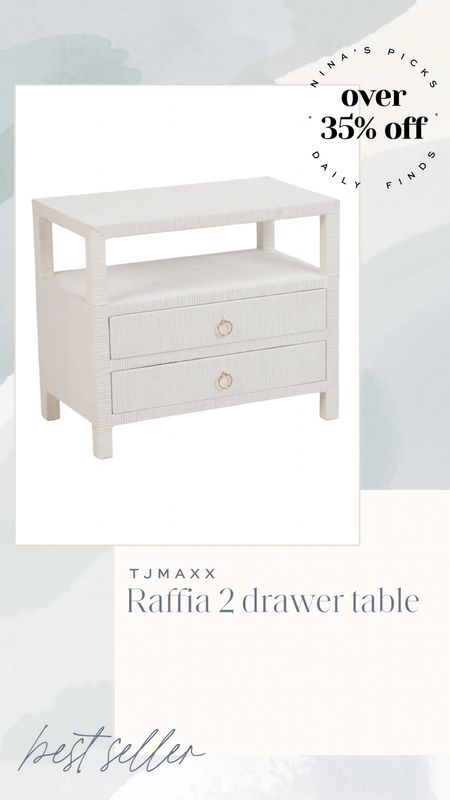 Tjmaxx table - raffia 2 drawer - nightstand - side table 

#LTKSaleAlert #LTKHome