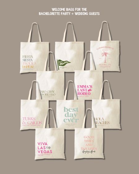 Customizable canvas welcome bags for destination bachelorette parties and weddings 💍

#LTKfindsunder50 #LTKwedding #LTKitbag