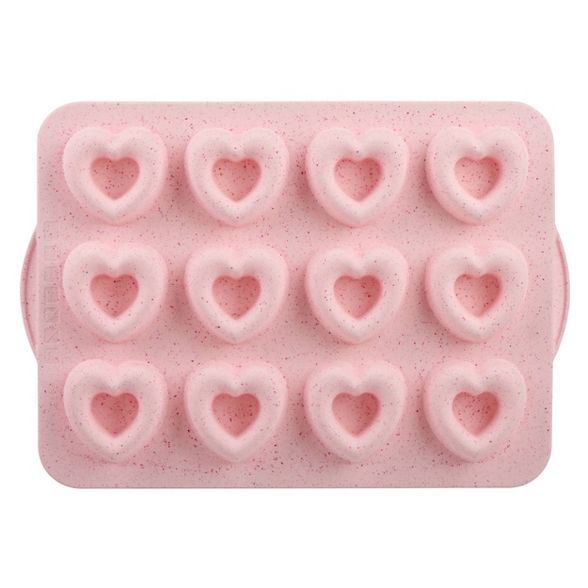 Trudeau 12ct Silicone Heart Donut Baking Pan | Target