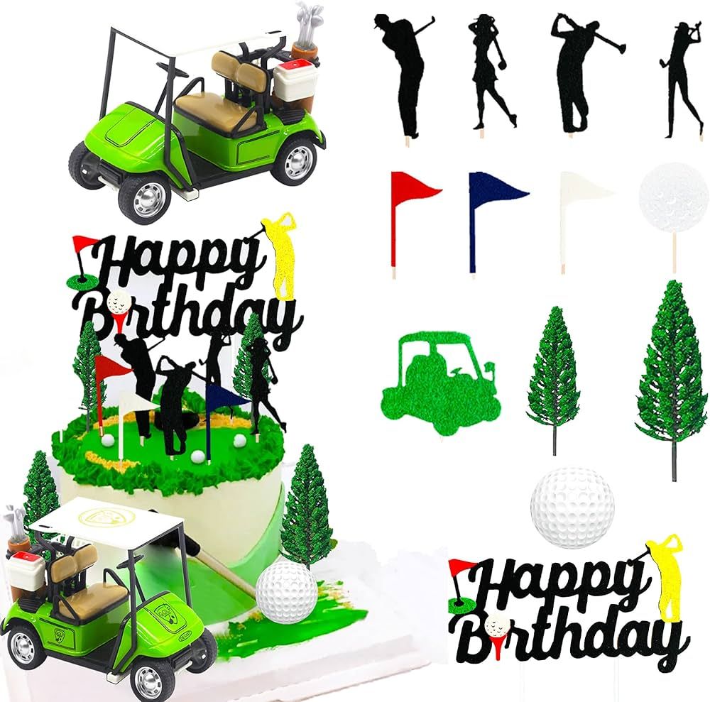 Golf Cake Decoration Heading for the Green Cake Topper Golf Themed Cake Decorations Golf Party Su... | Amazon (US)