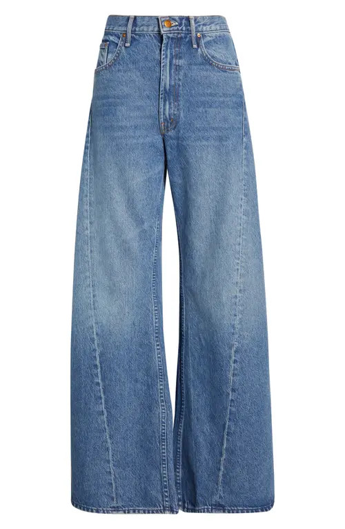 MOTHER Lemon Twist High Waist Wide Leg Jeans in Rolling In The Dough at Nordstrom, Size 23 | Nordstrom