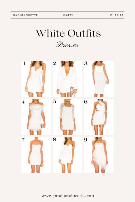 bachelorette outfits!  All of these white dresses are perfect for your bachelorette, rehearsal dinner or even your bridal shower! 

#LTKunder100 #LTKwedding #LTKunder50