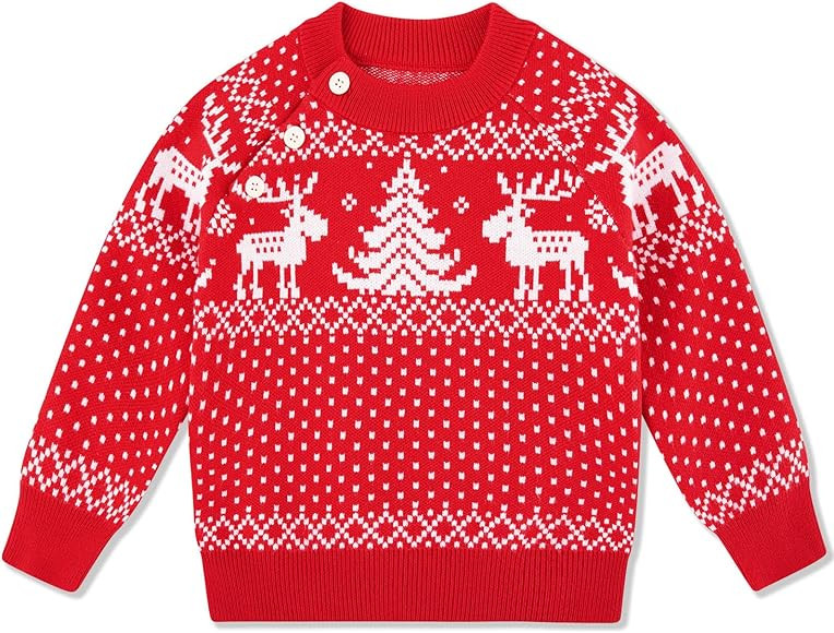 BFUSTYLE Baby Boys Sweater Kids Ugly Christmas Sweater Boy Xmas Knit Pullovers | Amazon (US)