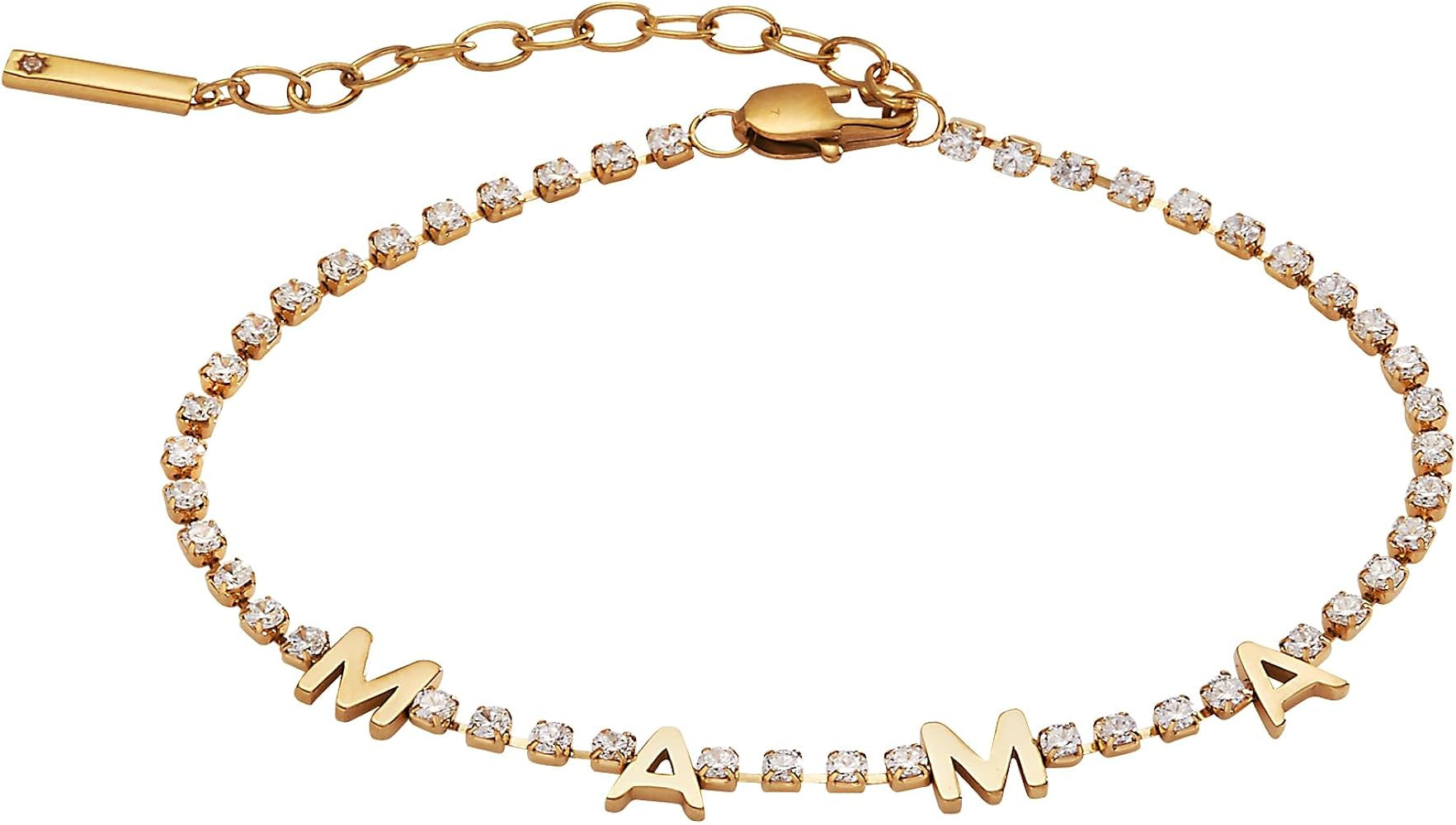 Alex and Ani “Mama” Crystal Tennis Bracelet | Amazon (US)