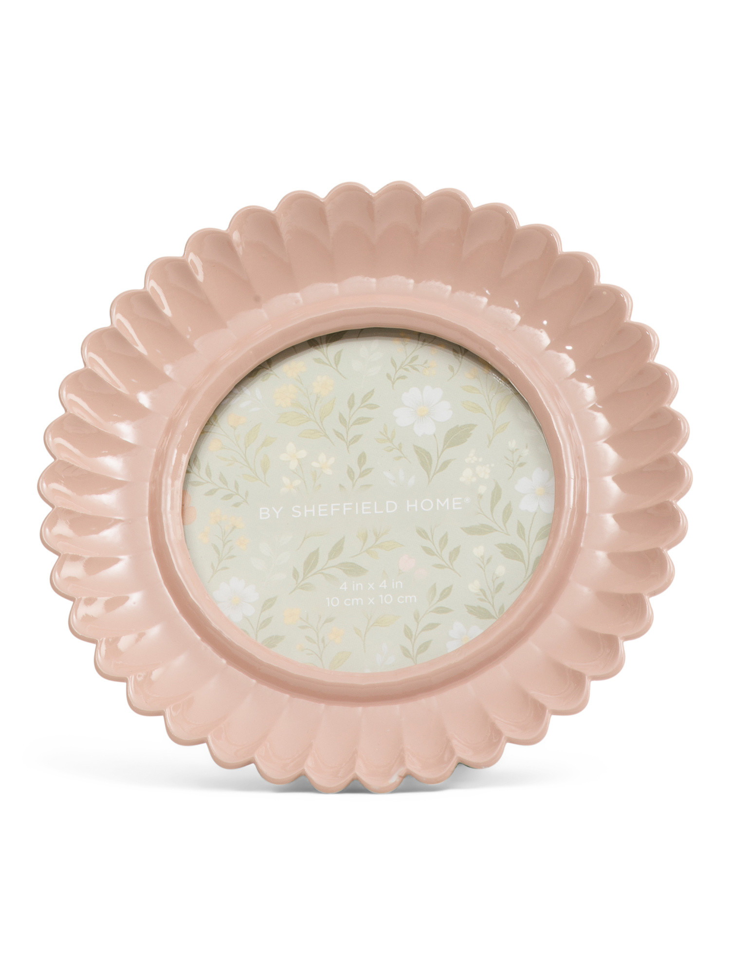 4x4 Round Scalloped Tabletop Picture Frame | TJ Maxx