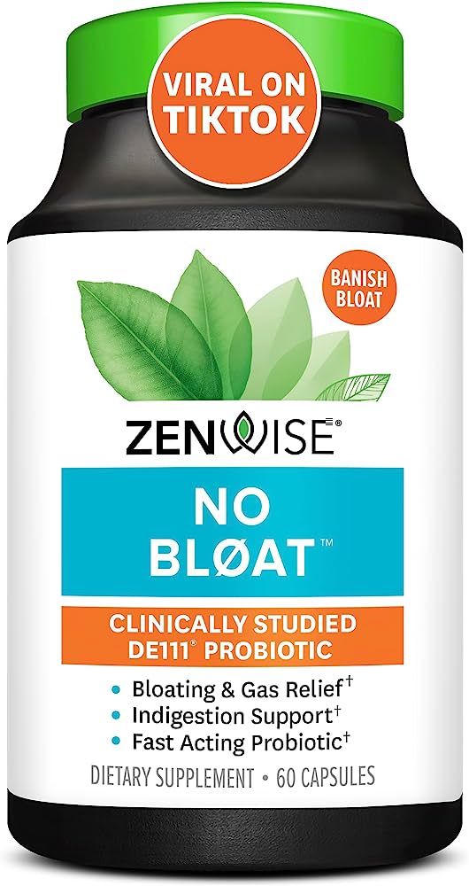 Zenwise No Bloat - Probiotics, Digestive Enzymes for Bloating and Gas Relief - Ginger, Dandelion,... | Amazon (US)