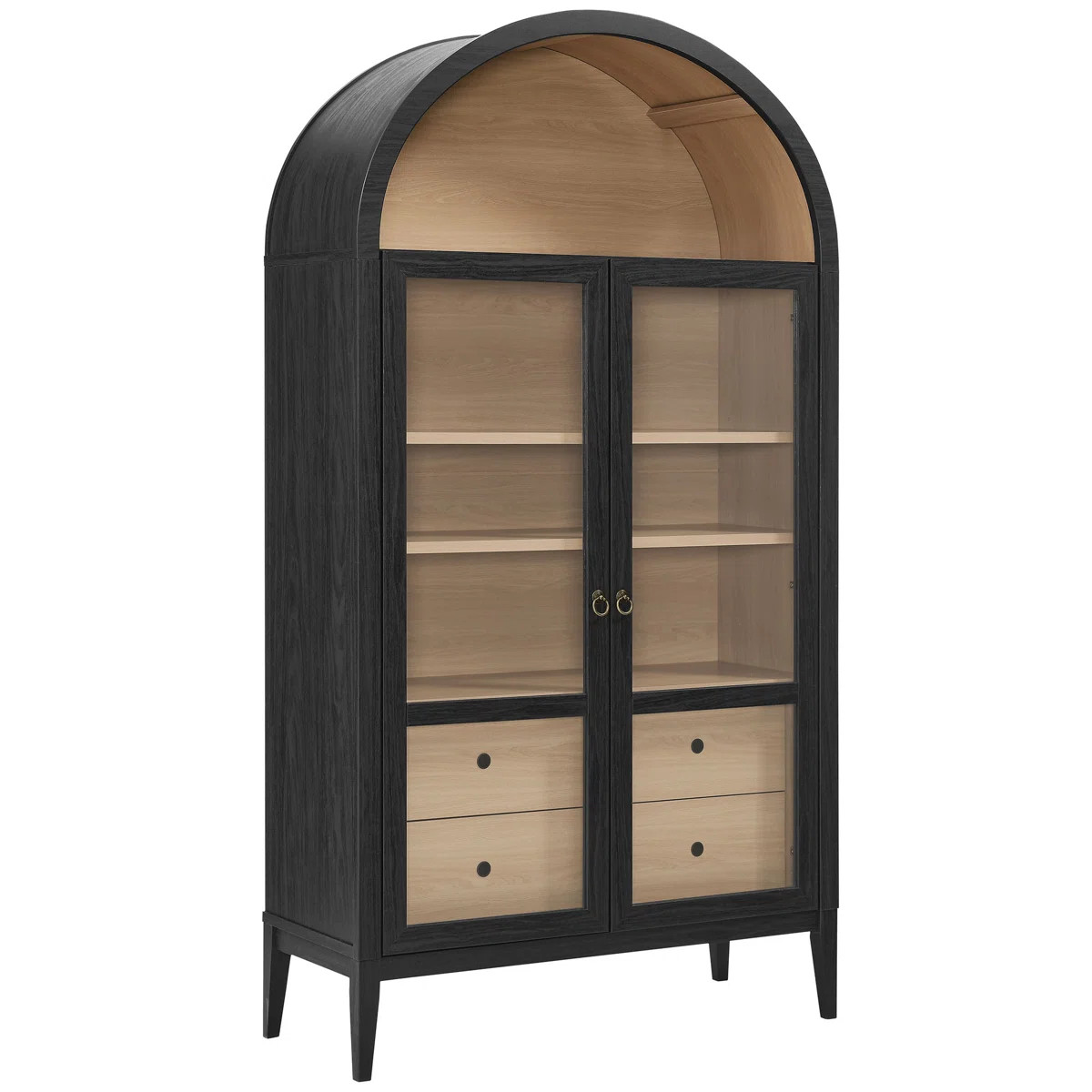 Nolan 74" Tall Arched Storage Display Cabinet | Wayfair North America