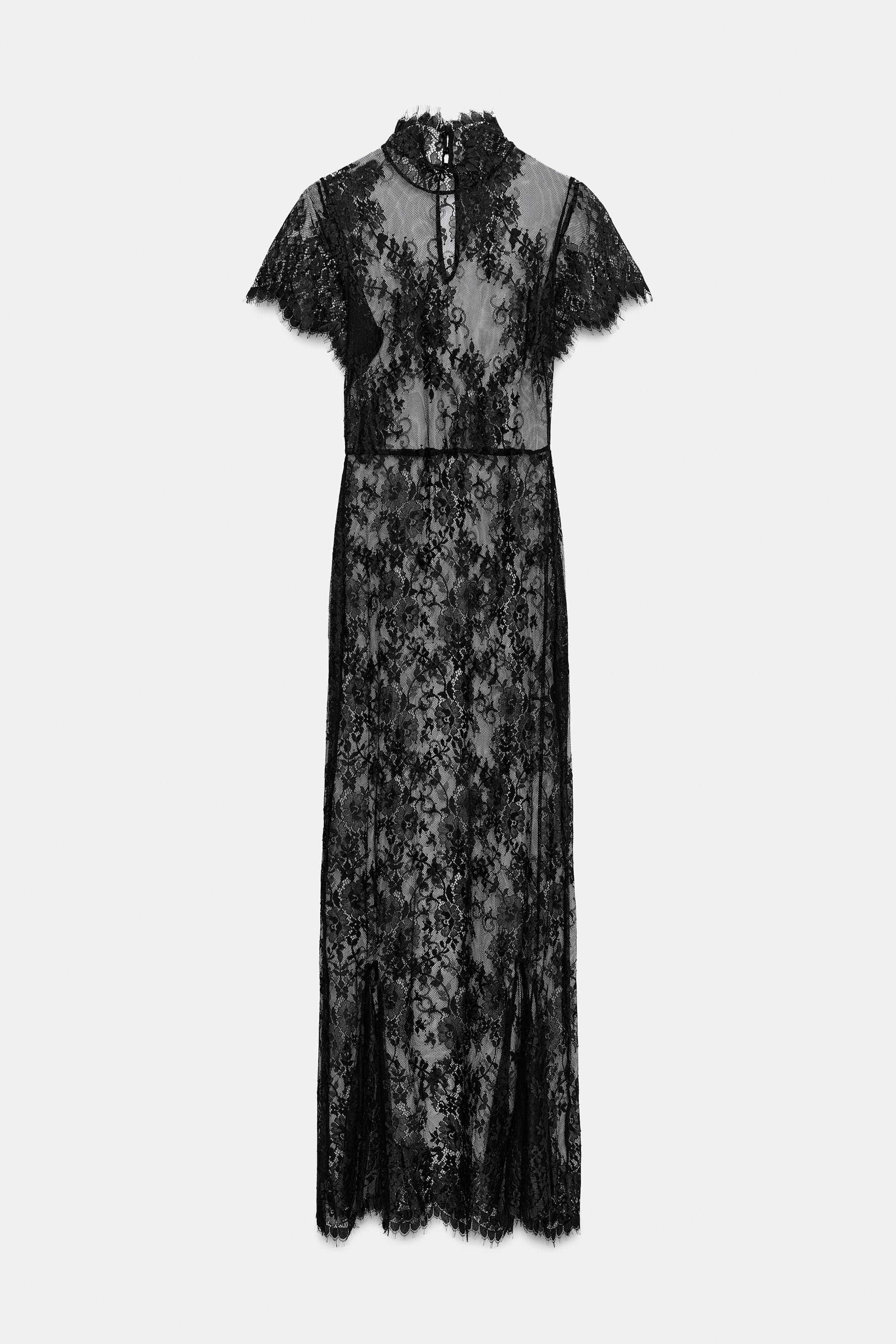ZW COLLECTION LACE MAXI DRESS | Zara US