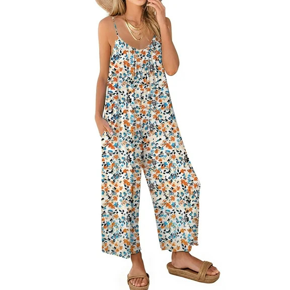 No Boundaries Sleeveless Cami Jumpsuit, Women's XXS-XXL | Walmart (US)