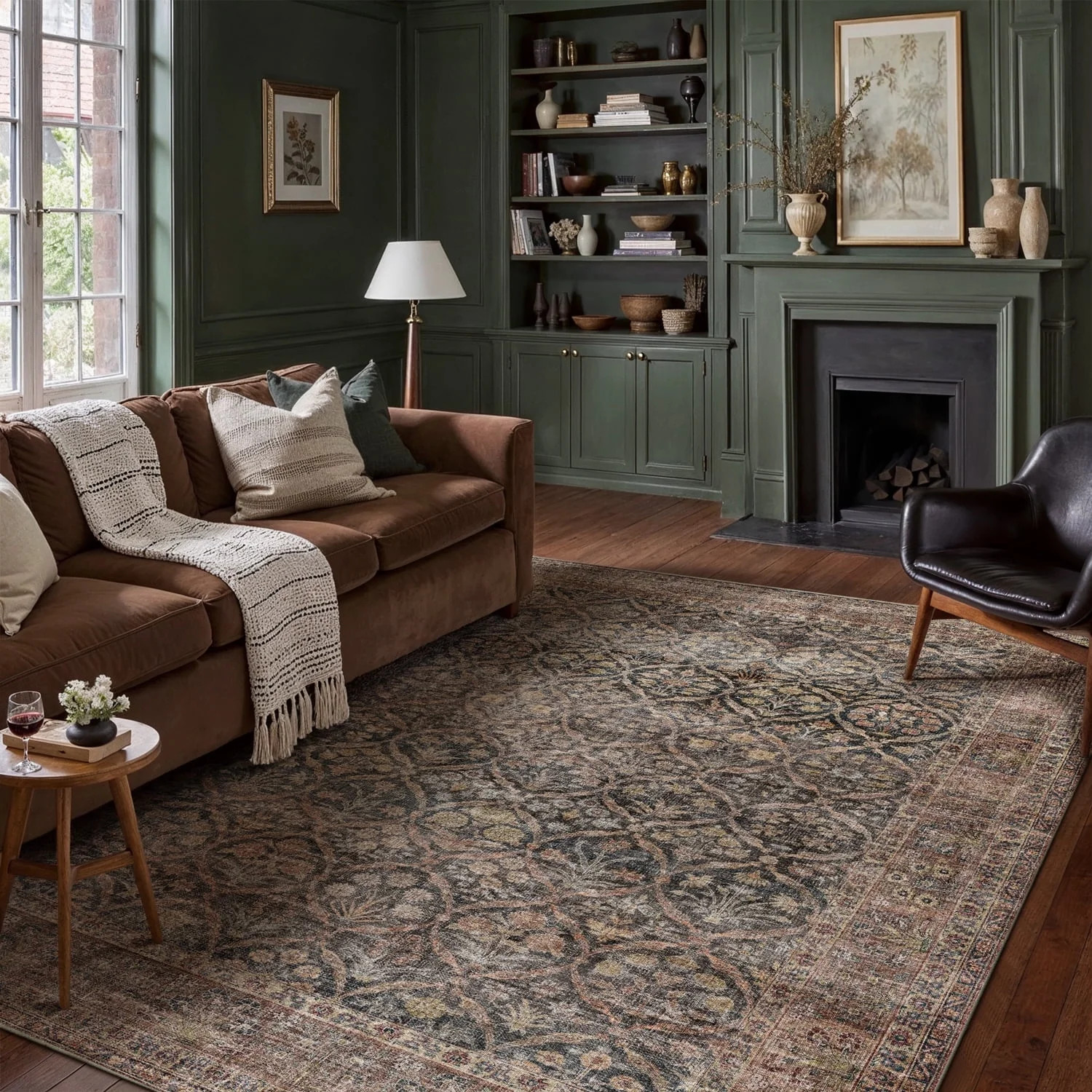 BERTHMEER 5'x7' Area Rugs for Living Room Bedroom Office Dining Room Farmhouse Vintage Non Slip O... | Walmart (US)