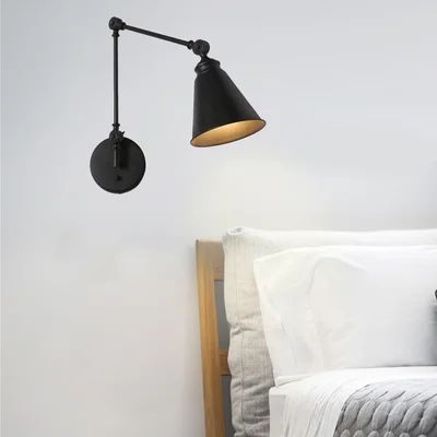 Americus 1 - Light Dimmable Swing Arm Canora Grey Finish: Matt Black | Wayfair North America