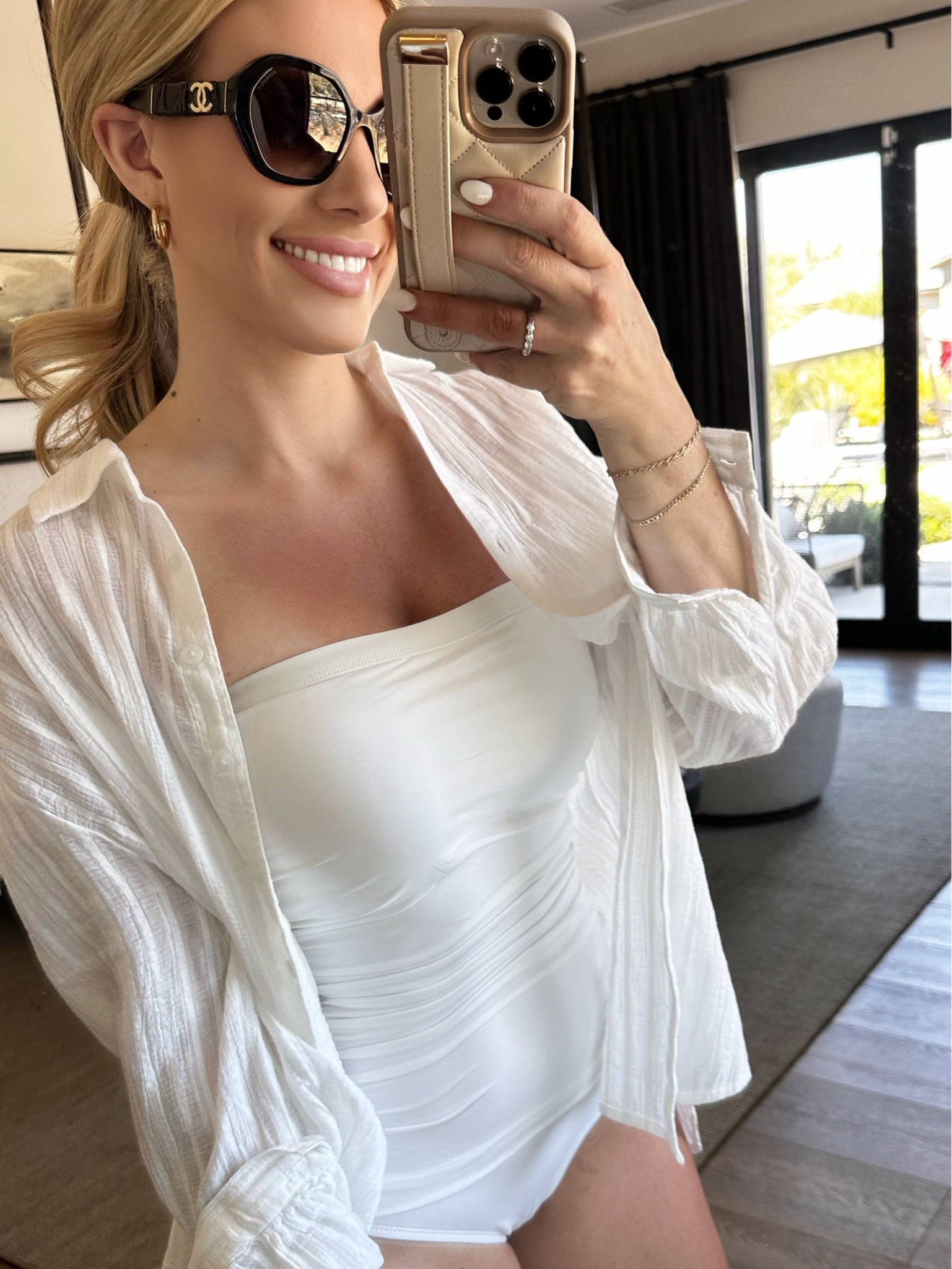 Loving this Swimwear Duo! 

Swimsuit: Size Small
Cover Up: Size Small

In My Closet, Spring Fashion, Vacation Attire, Nordstrom, One Piece Swimsuit, Beach Coverup, Anthropologie, Chanel, Chanel Sunglasses, Outfit, Swimsuit, Swimwear, Beachwear, Resort Fashion, Resort Wear, Abercrombie and Fitch, Neutral Fashion, Minimalist Fashion, Classy Fashion, YSL, Bodysuit, Anthropologie, Sandals, Vacation, Concert, Beach Fashion, Taylor Swift Concert, Country Concert, Jewelry, Revolve, Amazon, Found It On Amazon, Amazon Fashion, Amazon Finds, Bracelets, Summer Fashion

#LTKswim #LTKSeasonal #LTKtravel