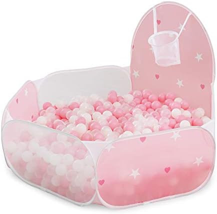 PlayMaty Ball Pool Pit Play Tent with Basketball Hoop for Kids Toddlers Outdoor Indoor Play 4 Ft/... | Amazon (US)