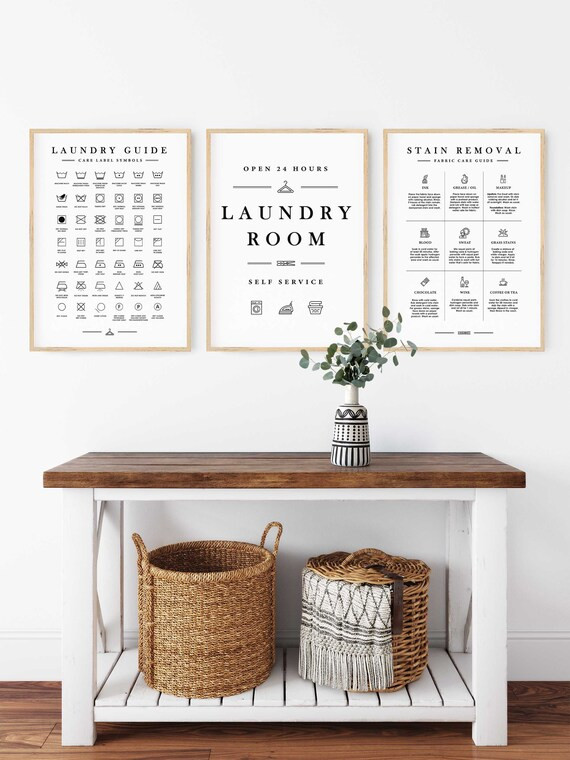 Laundry Room Sign 3pc Print Set Laundry Printable Laundry - Etsy Canada | Etsy (CAD)