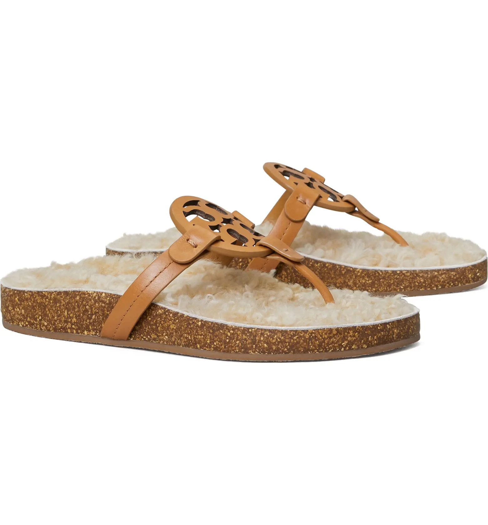 Tory Burch Miller Cloud Genuine Shearling Flip Flop | Nordstrom | Nordstrom