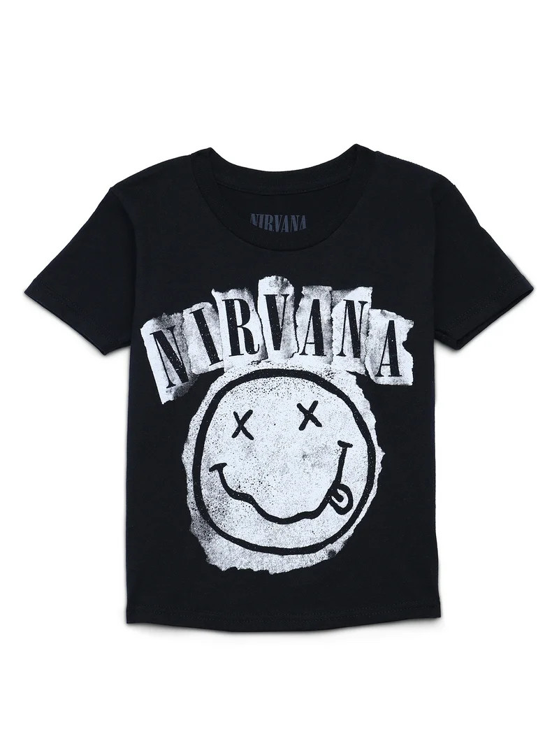 Nirvana Boys Cotton Graphic Tee with Short Sleeves, Sizes 4-18 - Walmart.com | Walmart (US)