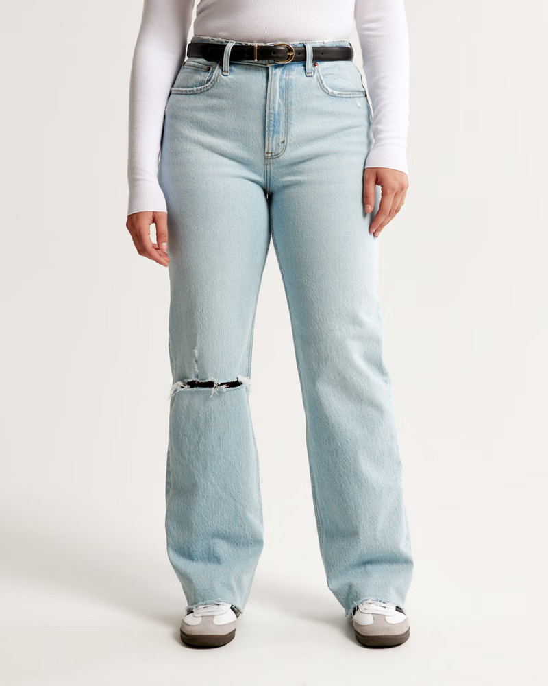 Women's Curve Love High Rise 90s Relaxed Jean | Women's Bottoms | Abercrombie.com | Abercrombie & Fitch (US)