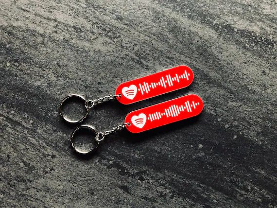 Spotify Code Keychain Custom Keyring Heart Valentine's Day | Etsy Canada | Etsy (CAD)