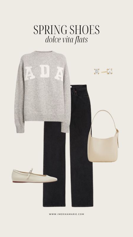 Spring outfit. Dolce vita flats. Jeans. Adanola sweater. 

#LTKshoecrush #LTKstyletip #LTKfindsunder100