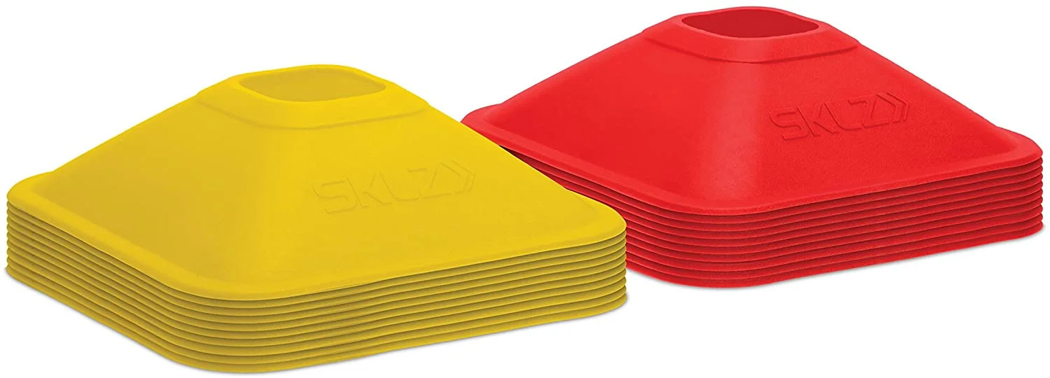 SKLZ Mini Cones for Agility Training, Pack of 20 Durable Polyethylene Red and Yellow Mini Cones | Walmart (US)