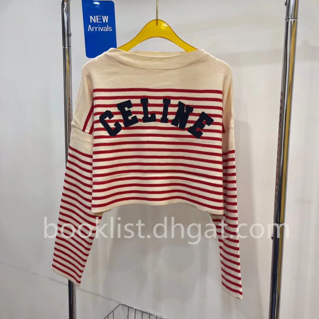 Dupe Ce Line Knitted Sweaters Fashion Designer Letters Sweater Women Fashion Long Sleeves Hoodies... | DHGate