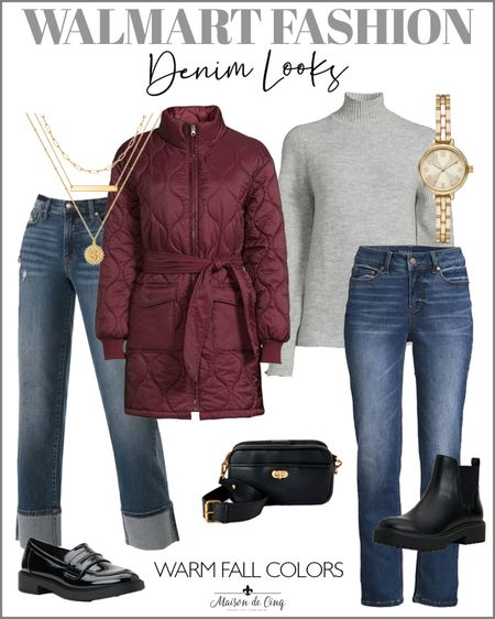 This quilted jacket from @walmartfashion would be the perfect base for so many casual fall looks! Comes in this gorgeous plum color and black!

#walmartpartner #walmartfashion #falloutfit #falljacket #barncoat #denim #booties 

#LTKunder50 #LTKover40 #LTKSeasonal