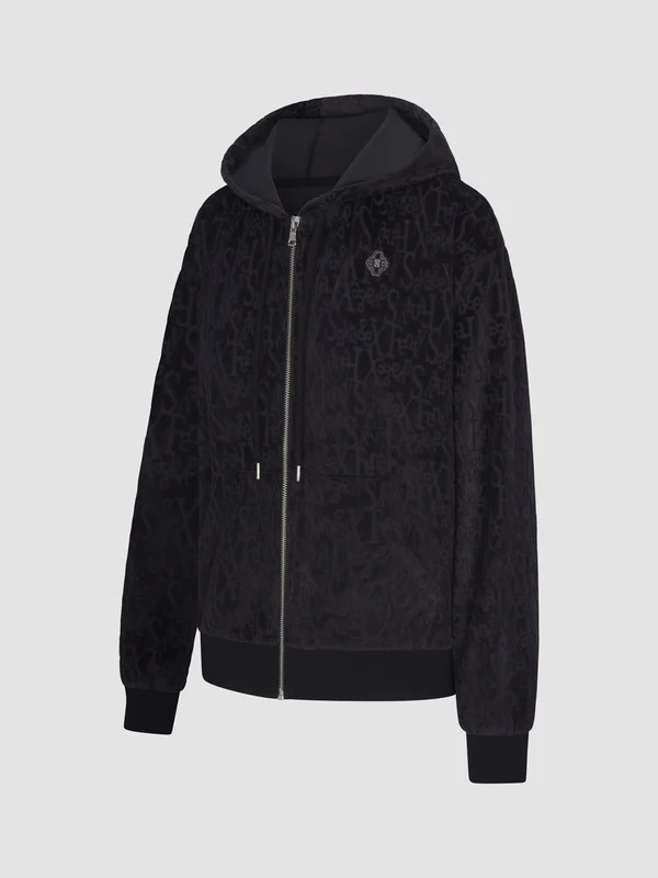 Signature Script Velour Zip-Up Hoodie | Savage x Fenty - North America