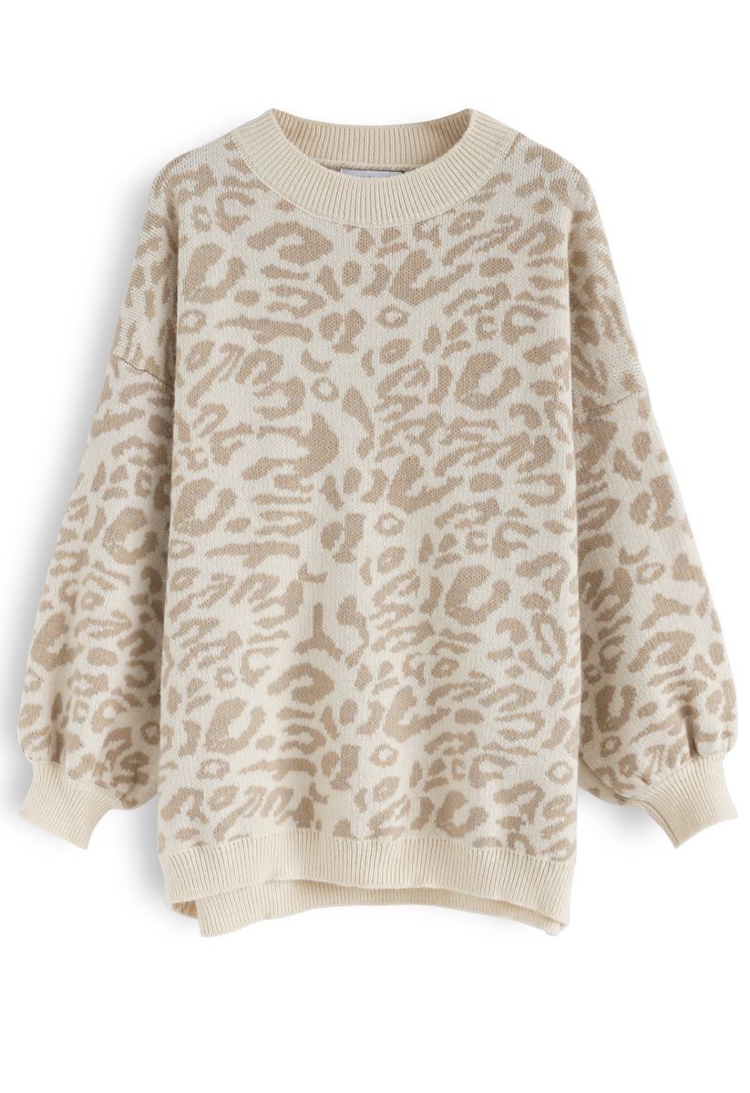 It's the Good Life Leopard Oversize Sweater | Chicwish