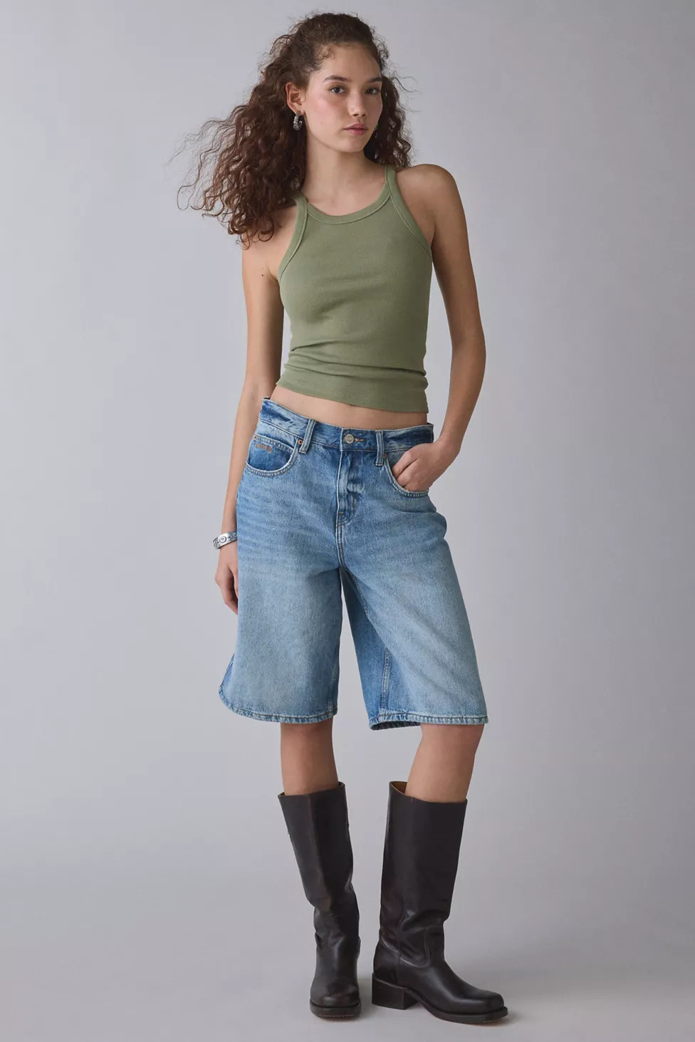 BDG Off-Duty Ribbed Round Neck Tank Top | Urban Outfitters (US and RoW)