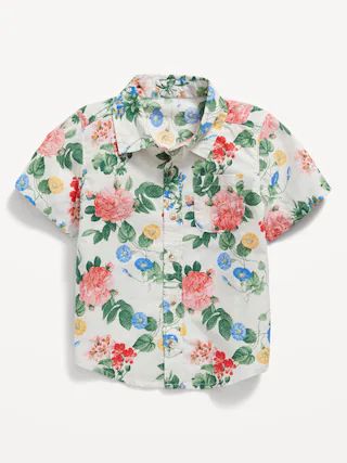 Matching Short-Sleeve Printed Poplin Shirt for Toddler Boys | Old Navy (US)