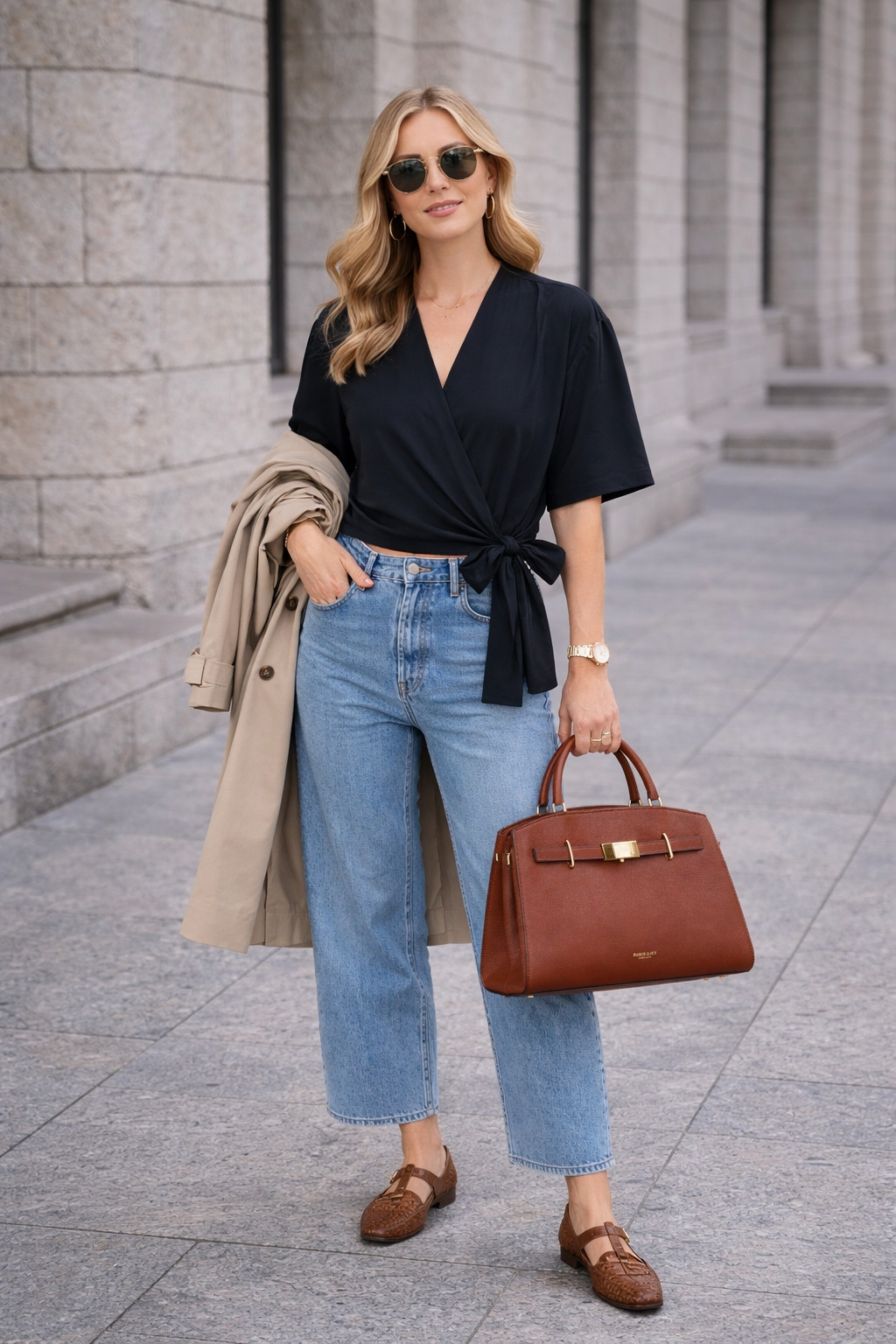 black top, demellier, jeans, trench coat  

 

#LTKspring #LTKeurope #LTKstyletip