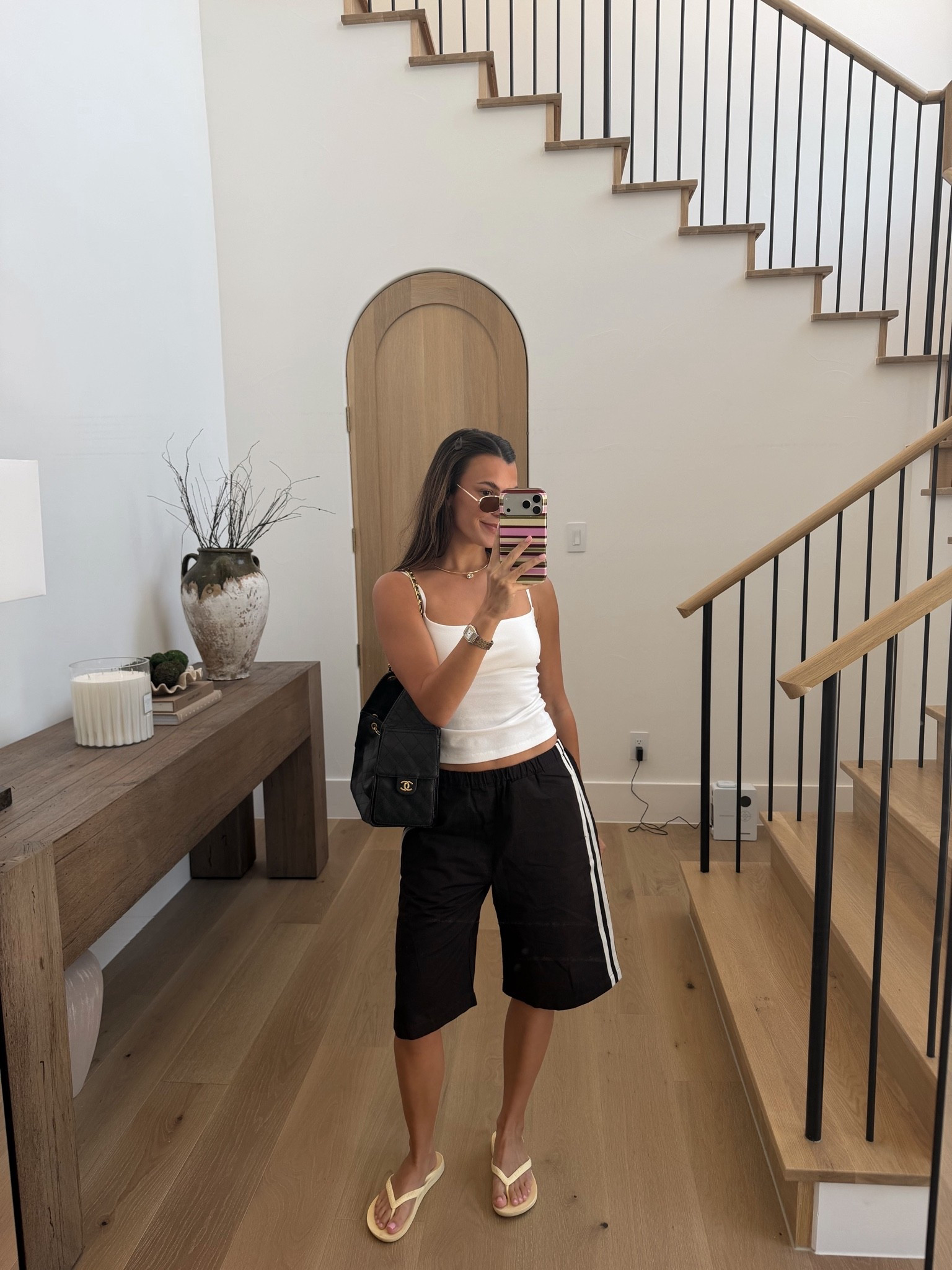 Errand day fit!! ☕️ 
(size small in top & bottom)!!

Revolve, track pants, fall outfit inspo, purse, bag, summer outfit inspo, basics, lunch fit, OOTD, amazon finds, accessories, jewelery, coffee date