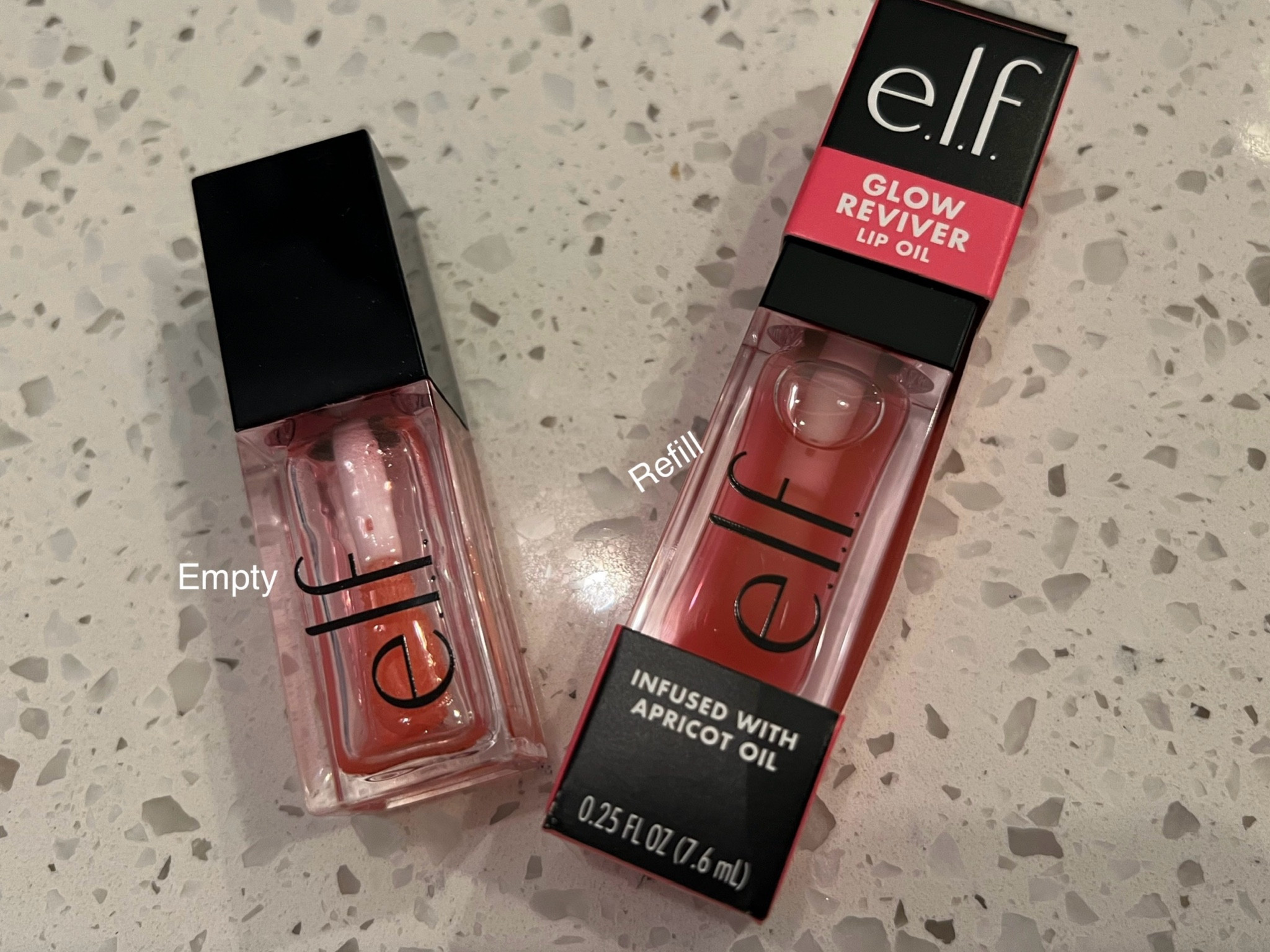 Empty vs Refill/Replace.  E.L.F. Lip oil — definitely a refill.  I am switching from the coral shade to the rose pink shade.  Can’t beat the price! 

#LTKBeauty #LTKTravel #LTKFindsUnder50