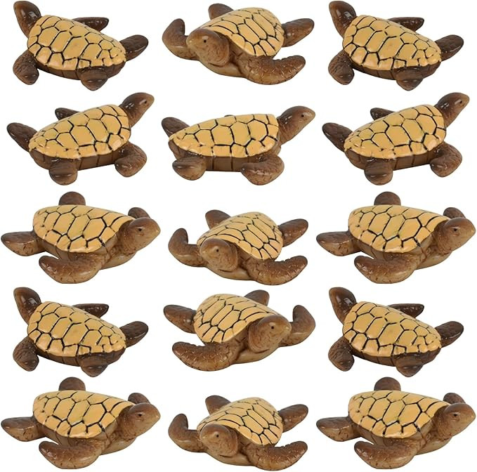 HUIANER Miniature Sea Turtles 20PCS Mini Sea Turtle Figurine Fairy Garden Sea Turtle Resin Sea Tu... | Amazon (US)