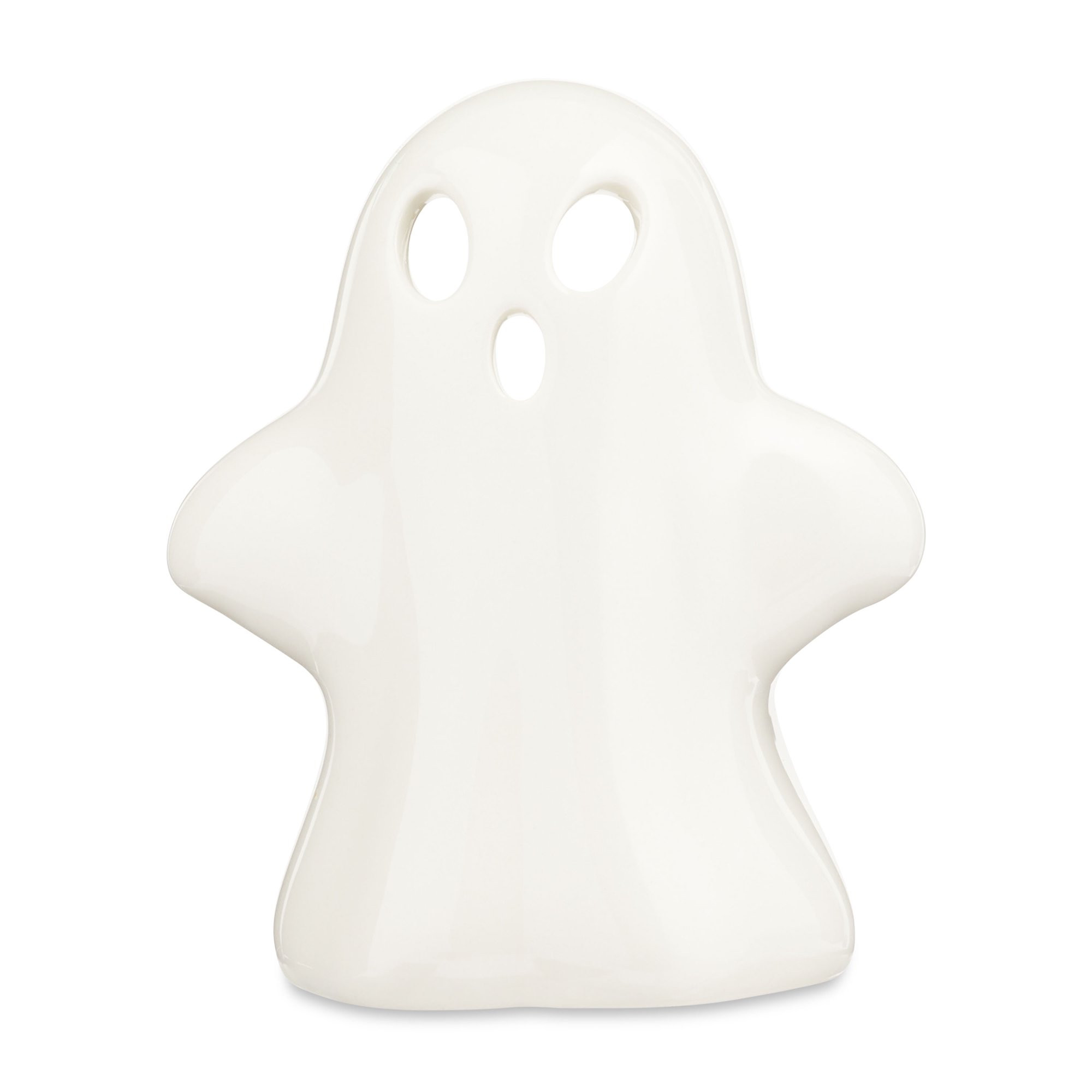 Halloween Ghost Ceramic Tealight Candle Holder, White, 4.33 in, by Way To Celebrate | Walmart (US)