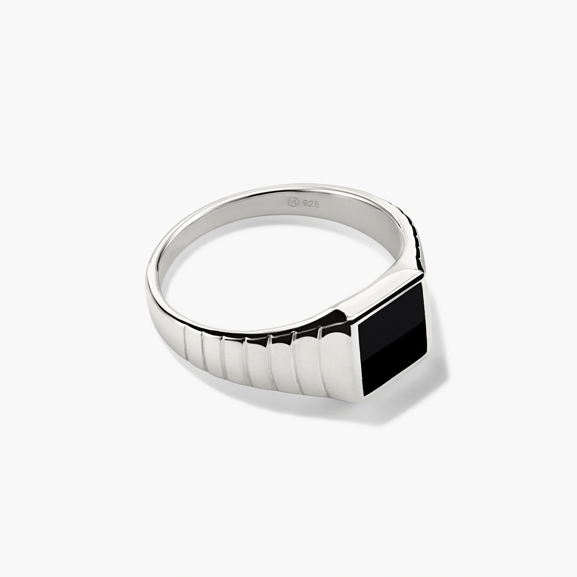 Black Onyx Square Signet Ring | Mejuri Fine Crew